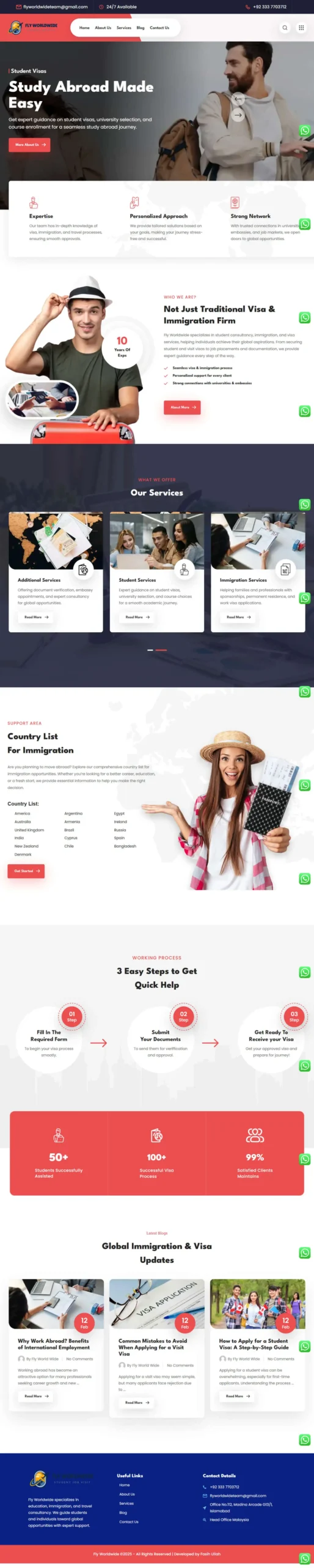 Flyworldwide website screenshot