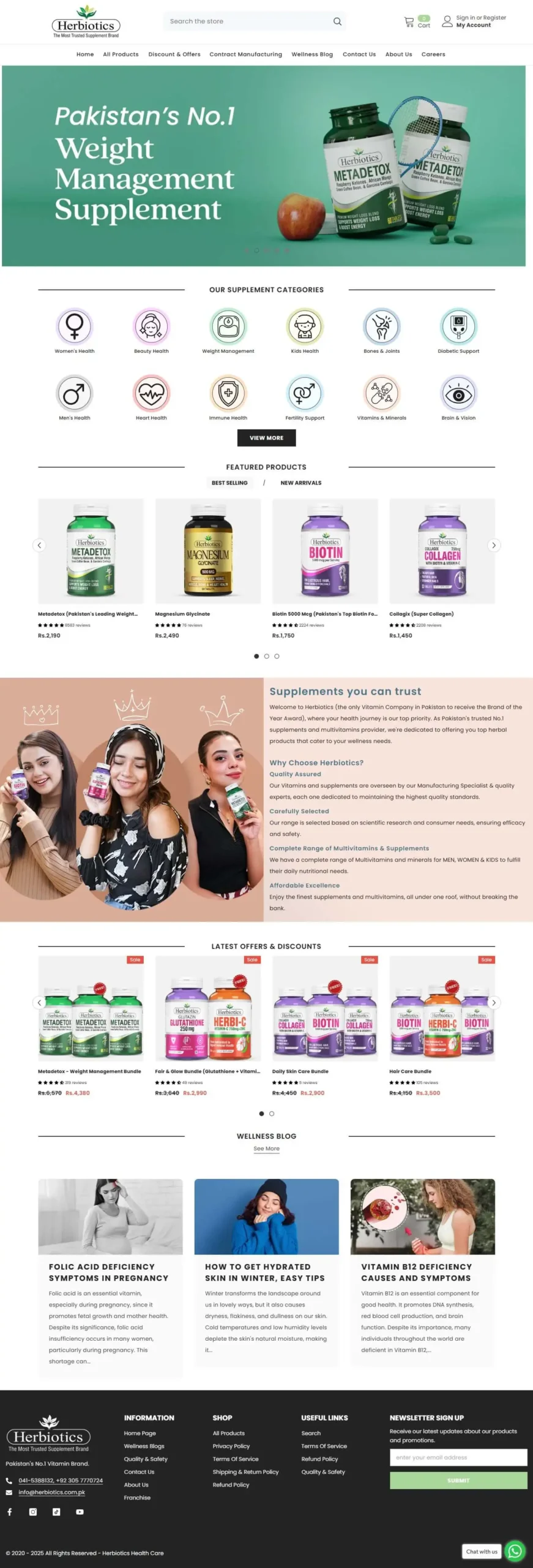 harbiotics landing page design
