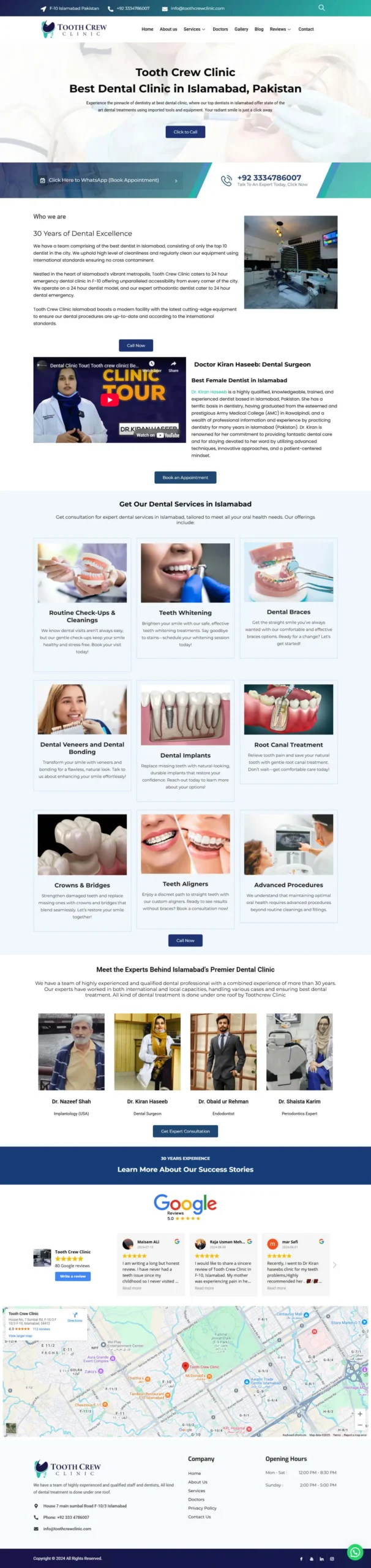 toothcrew landing page design